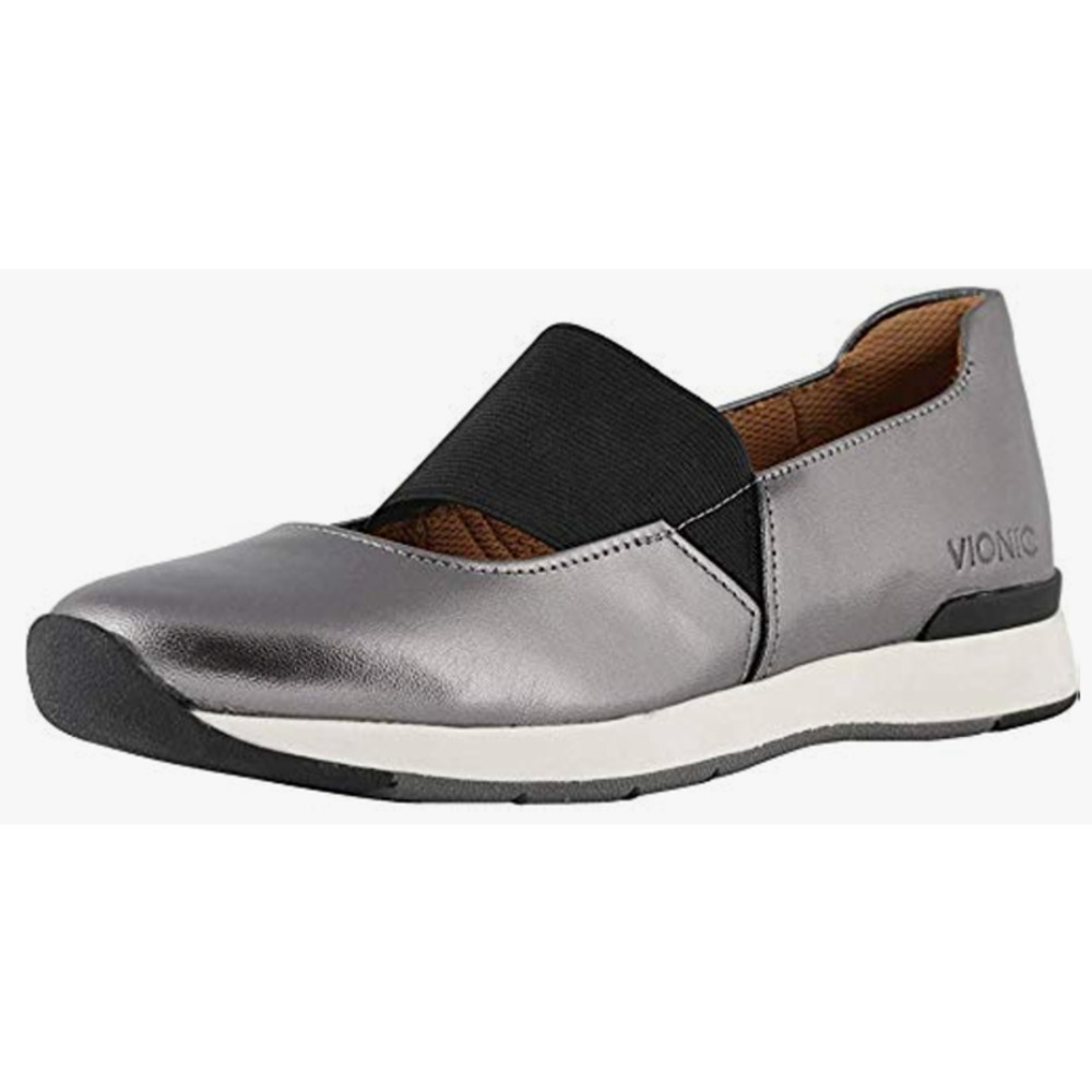 Vionic Women's Metallic Silver Flats